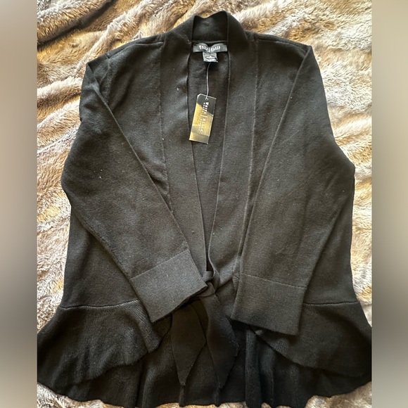 White House Black Market Classic Black Cardigan - Picture 4 of 7